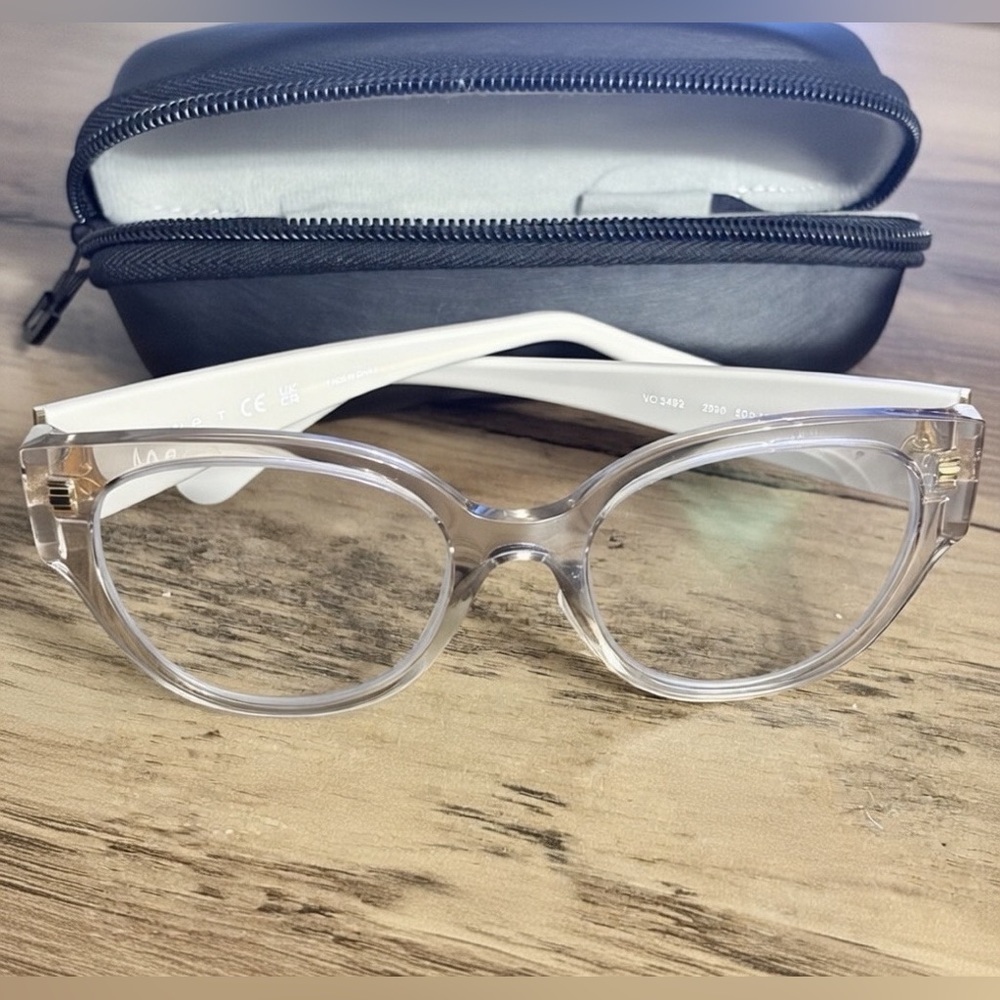 Vogue Eyewear VO5482 Transparent Grey & White Glasses – Like New!